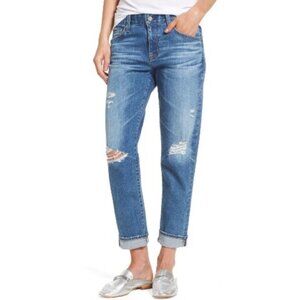 AG Adriano Goldschmied Jeans Ex Boyfriend Baggy Tomboy Distressed Vintage Nebula